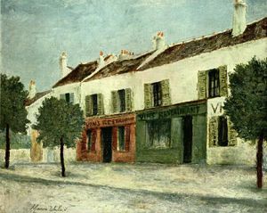Maurice Utrillo - Bistros in a Suburb