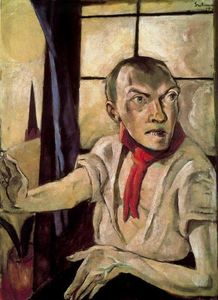 Max Beckmann - Self-portrait with red scarf