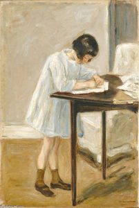 Max Liebermann - The Artist-s Granddaughter at the Table