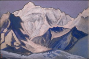 Nicholas Roerich - Snowy peaks at sunset