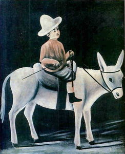 Niko Pirosmani - A boy on a donkey