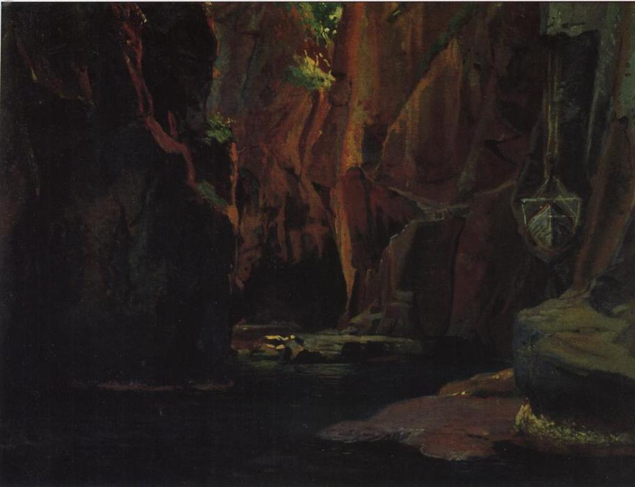  Oil Painting Replica Gorge in the mountains of Carrara by Nikolai Ge (1831-1894, Russia) | ArtsDot.com