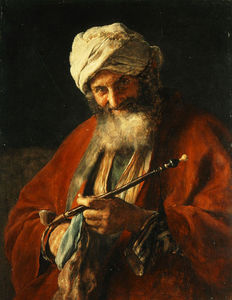 Nikolaos Gyzis - Oriental Man with a Pipe