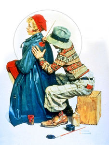 Norman Rockwell - Painting coat