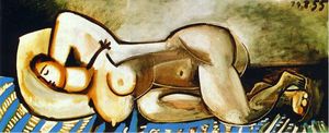 Pablo Picasso - Lying naked woman