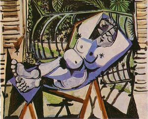 Pablo Picasso - Female nude near the garden