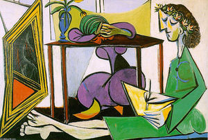 Pablo Picasso - Interior with girl drawing
