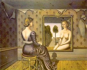 Paul Delvaux - Mirror