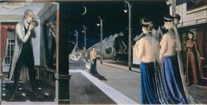 Paul Delvaux - The street at night