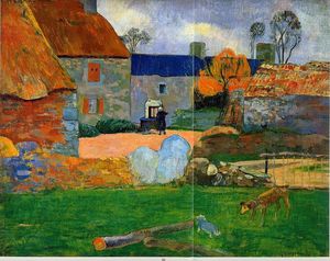 Paul Gauguin - A blue roof (Farm in Pouldu)