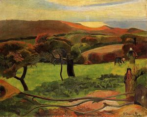Paul Gauguin - Breton Landscape - Fields by the Sea (Le Pouldu)