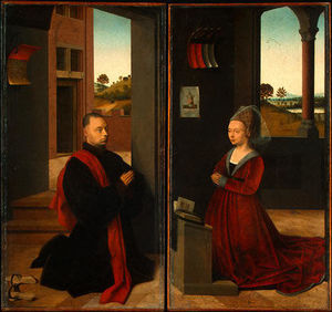 Petrus Christus - Portrait of a Male and Female Donor