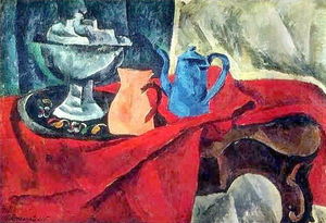 Pyotr Konchalovsky - Vessels on the red tablecloth