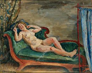 Pyotr Konchalovsky - Woman on sofa