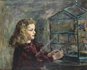 Pyotr Konchalovsky - A girl with a bird