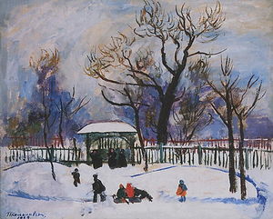 Pyotr Konchalovsky - Winter. Playing children.