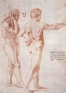 Raphael (Raffaello Sanzio Da Urbino) - Nude Study