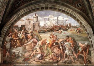 Raphael (Raffaello Sanzio Da Urbino) - The Battle of Ostia