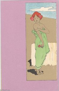 Raphael Kirchner - Girls with purple surrounds