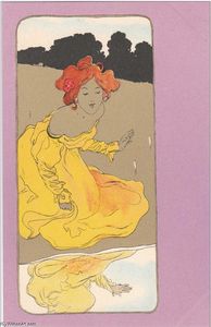 Raphael Kirchner - Girls with purple surrounds (9)