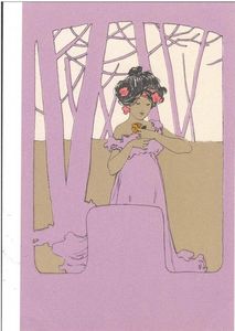Raphael Kirchner - Girls with purple surrounds (10)