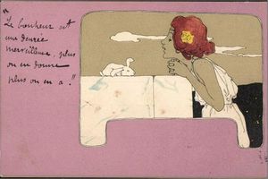 Raphael Kirchner - Girls with purple surrounds (11)