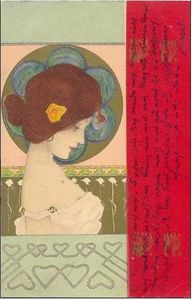 Raphael Kirchner - Girls faces with red border (8)