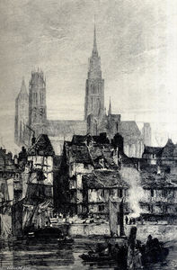 Richard Parkes Bonington - Front view of the Cathedral