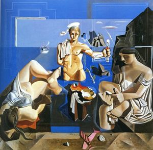 Salvador Dali - Neo-Cubist Academy (Composition with Three Figures)