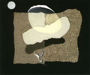 Salvador Dali - Big Thumb. Beach. Moon and Decaying Bird