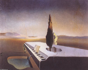 Salvador Dali - Necrophiliac Fountain Flowing from a Grand Piano