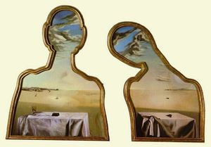 Salvador Dali - Couple with Their Heads Full of Clouds