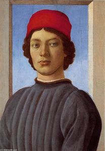 Sandro Botticelli - Portrait of a young man with red cap