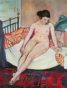 Suzanne Valadon - Nude with a Striped Blanket