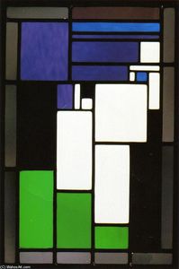 Theo Van Doesburg - Stained glass composition --Woman--