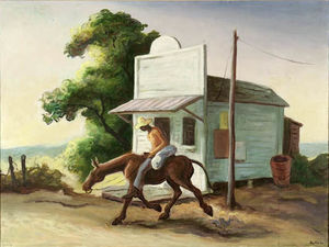 Thomas Hart Benton - Boy on a Mule