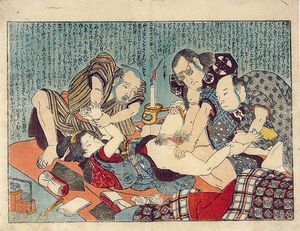 Utagawa Kuniyoshi - Rape scene