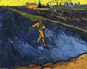 Vincent Van Gogh - The Sower Outskirts of Arles in the Background