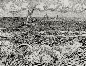 Vincent Van Gogh - A Fishing Boat at Sea