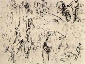 Vincent Van Gogh - Sheet with Figures and Hands
