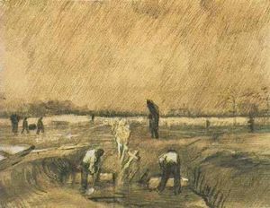 Vincent Van Gogh - Churchyard in the Rain