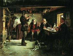 Vladimir Yegorovich Makovsky - In the hut of forester