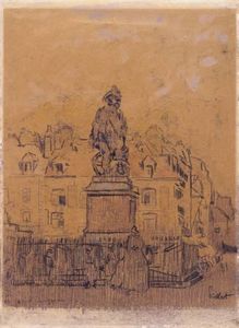 Walter Richard Sickert - Sketch for `The Statue of Duquesne, Dieppe-