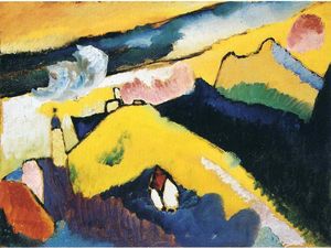 Wassily Kandinsky - Mountain landscape with church