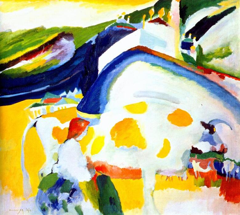  Museum Art Reproductions The cow, 1910 by Wassily Kandinsky (1866-1944, Russia) | ArtsDot.com