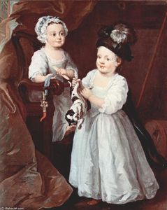 William Hogarth - Portrait of Lady Mary Grey and Lord George Grey