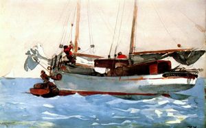 Winslow Homer - Taking on wet provisions