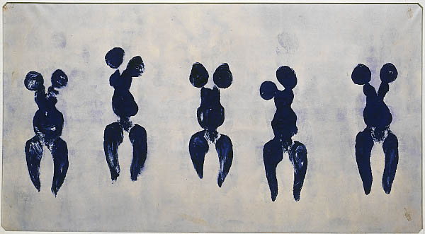  Artwork Replica Anthropometry of the blue period, 1960 by Yves Klein (Inspired By) (1928-1962, France) | ArtsDot.com
