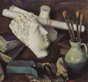 Zinaida Serebriakova - Still Life with Attributes of the Arts