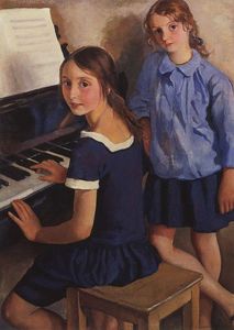 Zinaida Serebriakova - Girls at the piano